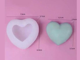 Molde silicona corazon 3D liso
